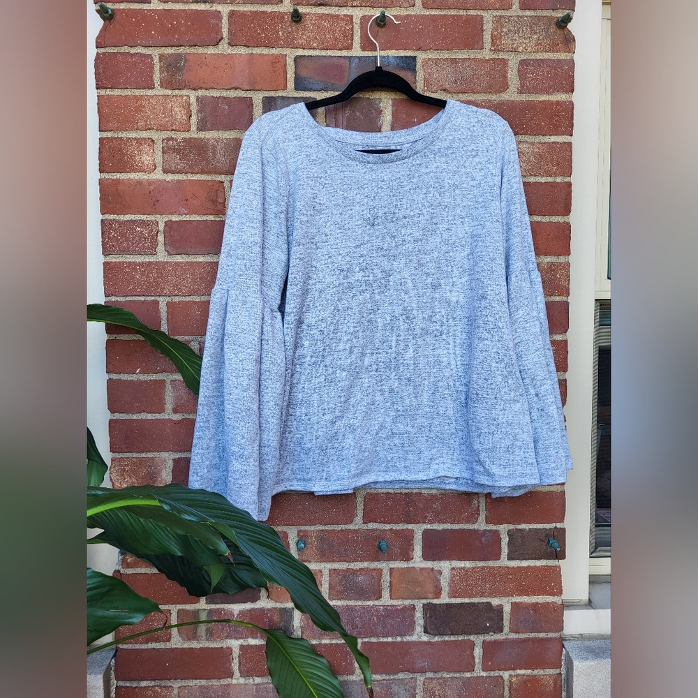 Flared sleeve sweater